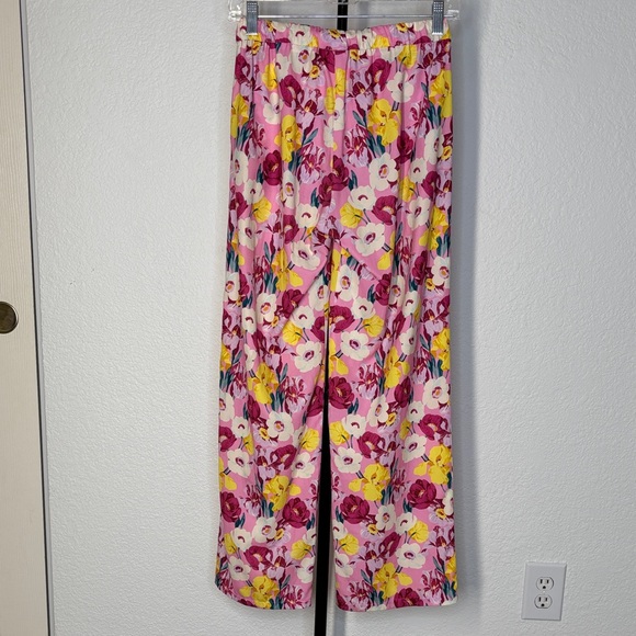 Mayoral Floral Wide Leg Pants - Pink, Yellow, White - Picture 7 of 11